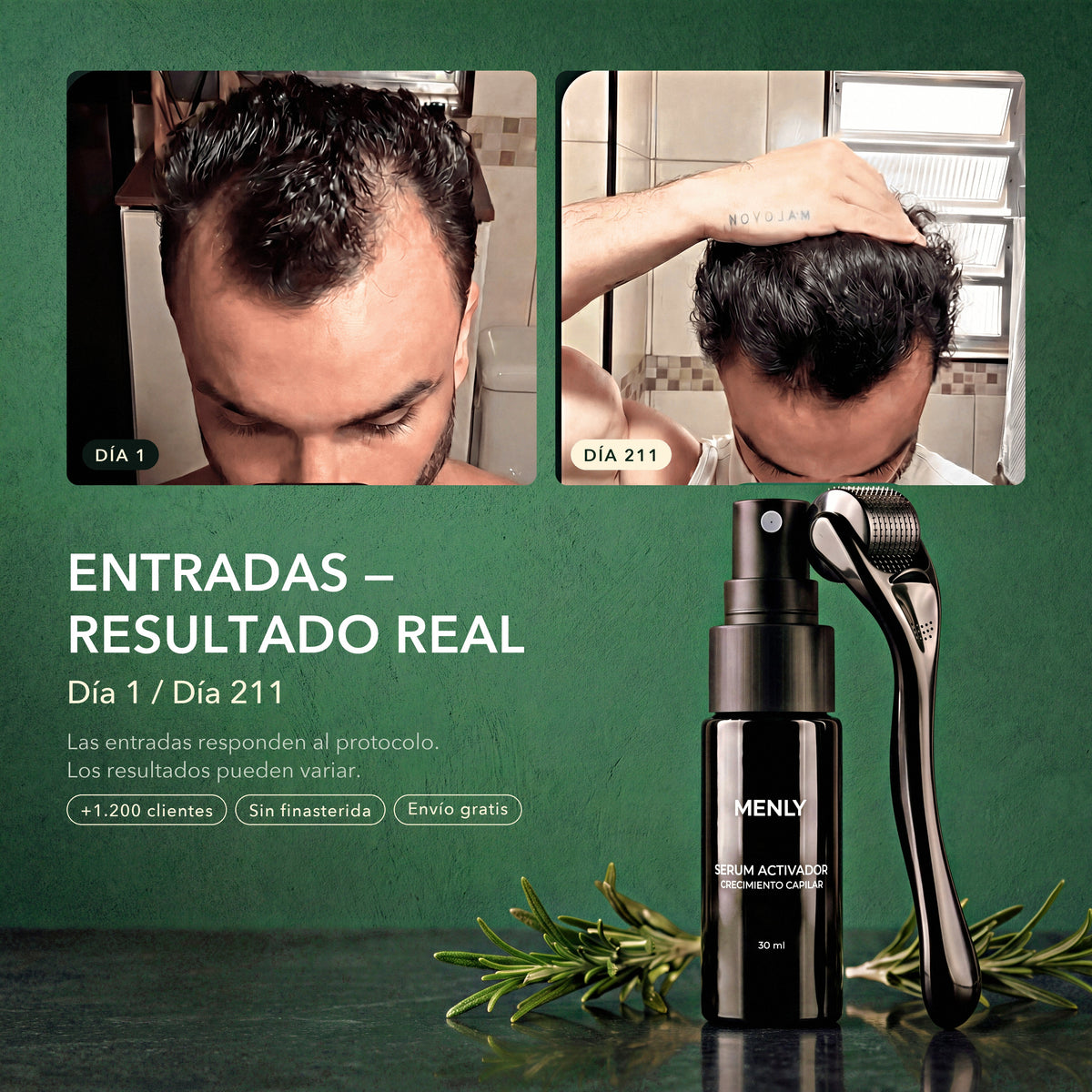 Entradas, resultado real: día 1 y día 211